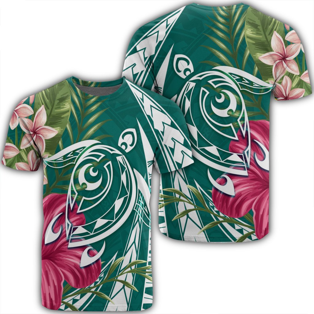 Hawaiian Polynesian Turtle Tropical Hibiscus Plumeria Turquoise Ah Ha31689