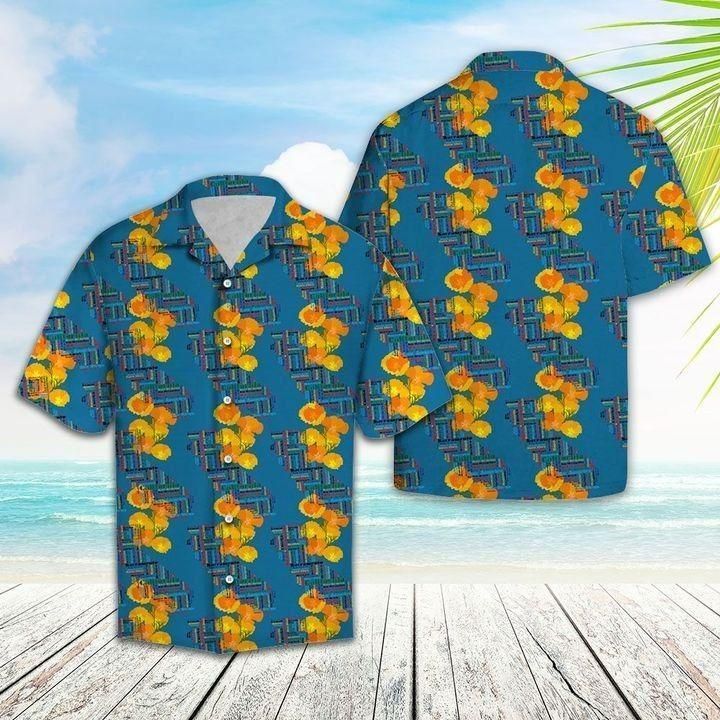 Find California Poppy Hawaii Shirt Ha97644