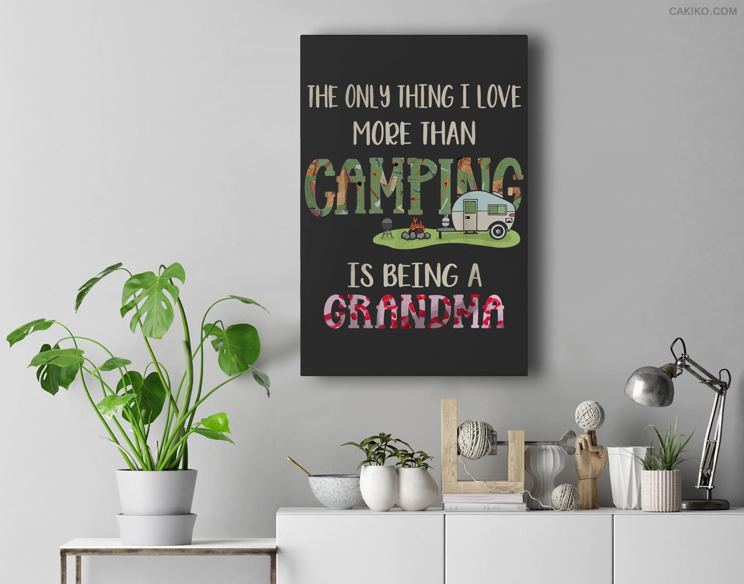 Only Thing I Love More Than Camping Is Being A Grandma Premium  Canvas