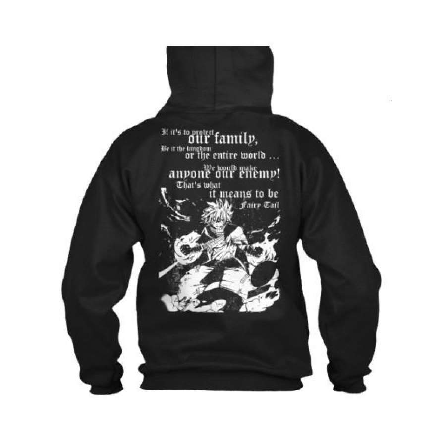 Fairy Tail – If its to protect our family Natsu -Unisex Hoodie  – SSID2016