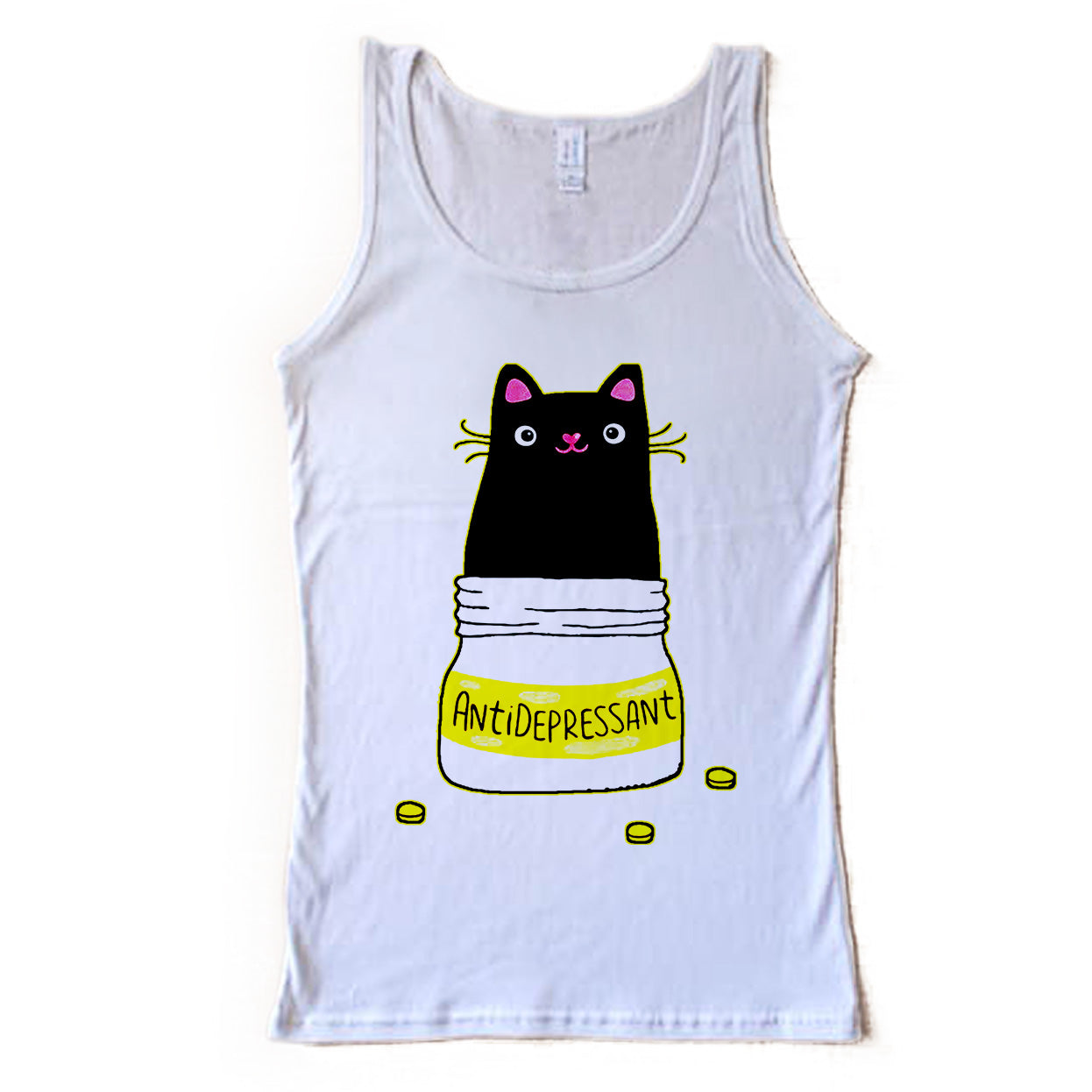 Cute Cat Kitten Antidepressant Men’s Tank Top