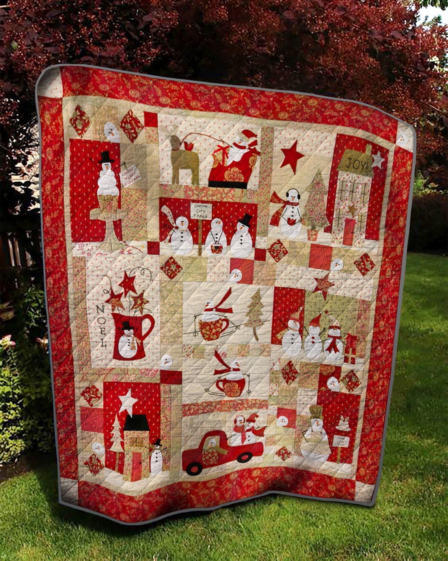 Snowmen Christmas Quilt Civab