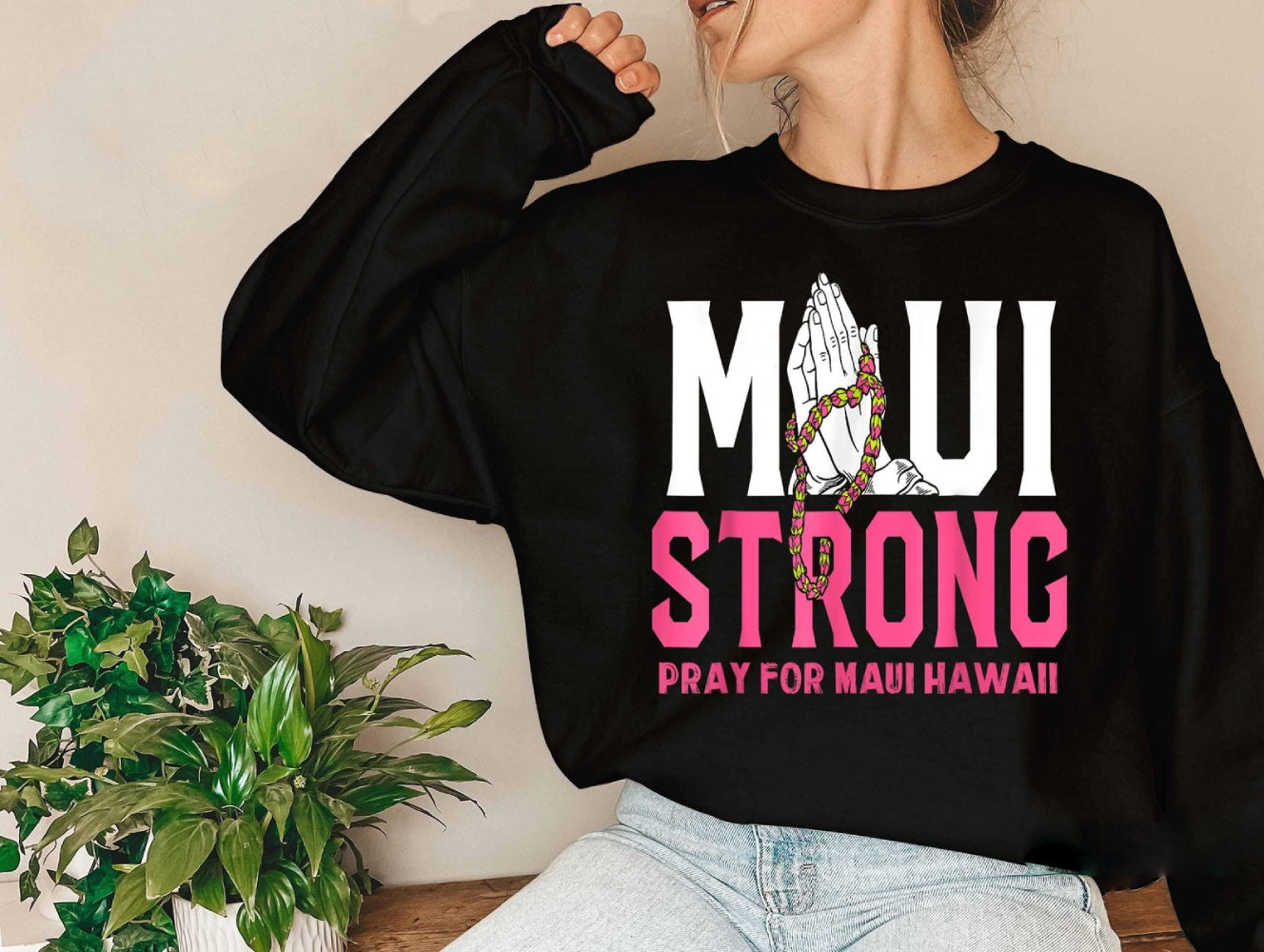 Pray For Maui Hawaii Strong Sweatshirt, Hawaii Strong, Support Maui Sweatshirt , Save Maui Hawaii, Support Hawaii, Save Maui Hawaii Sweatshirt Sws1762