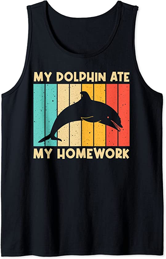 Cool Dolphin For Kids Boys Dolphins Beluga Whale Sea Animal Tank Top