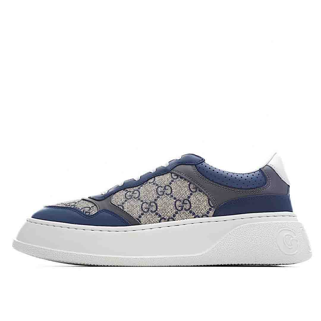 Gucci GG BeigeBlue GG Supreme Canvas Shoes Sneakers, Women SNK779326626