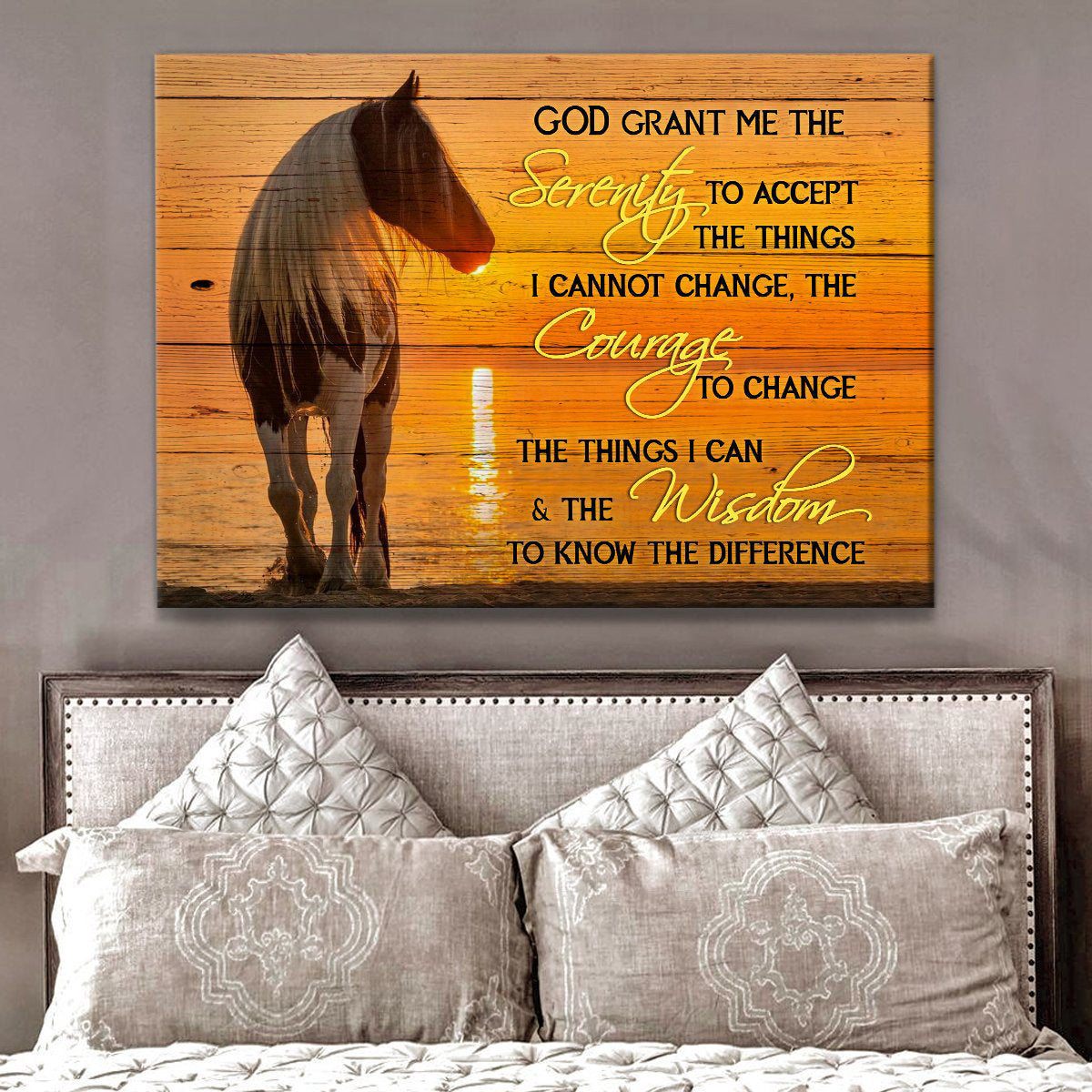 Amazing Horse Canvas God Grant Me The Serenity Gift Idea For Horse Lover