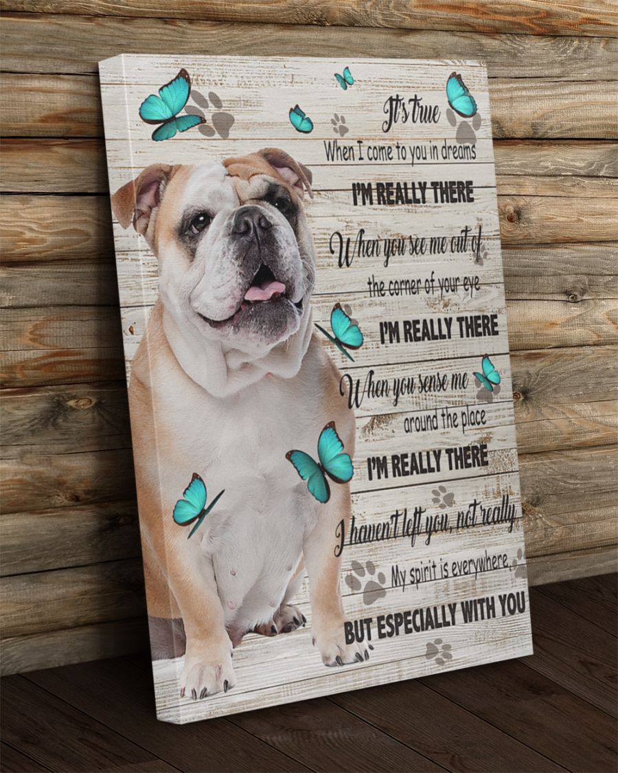 Bulldog True Canvas Gift for Friend Birthday Gift Warm Home Decor Wall Art Visual Art