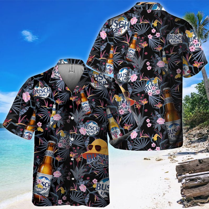 Busch Light Floral Summer Hawaiian Shirt