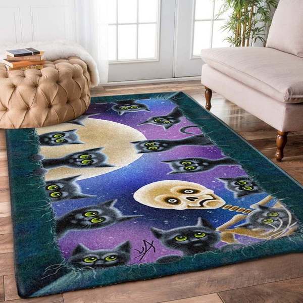 Cat Halloween Hn0609023R Rug