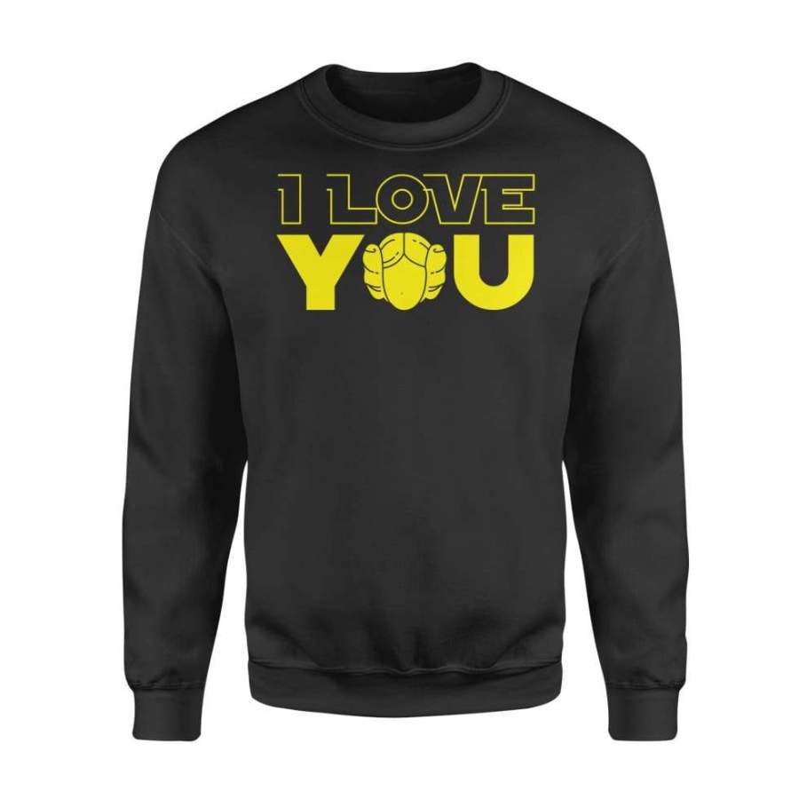 Valentine’s Day Couple Matching Shirt Leia Princess I Love You – Standard Fleece Sweatshirt