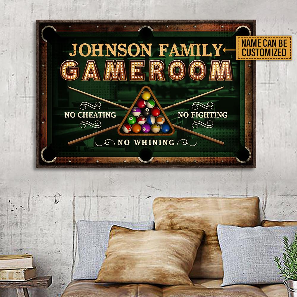 Personalized Billiards Game Room No Cheating Customized Poster - Poster ...