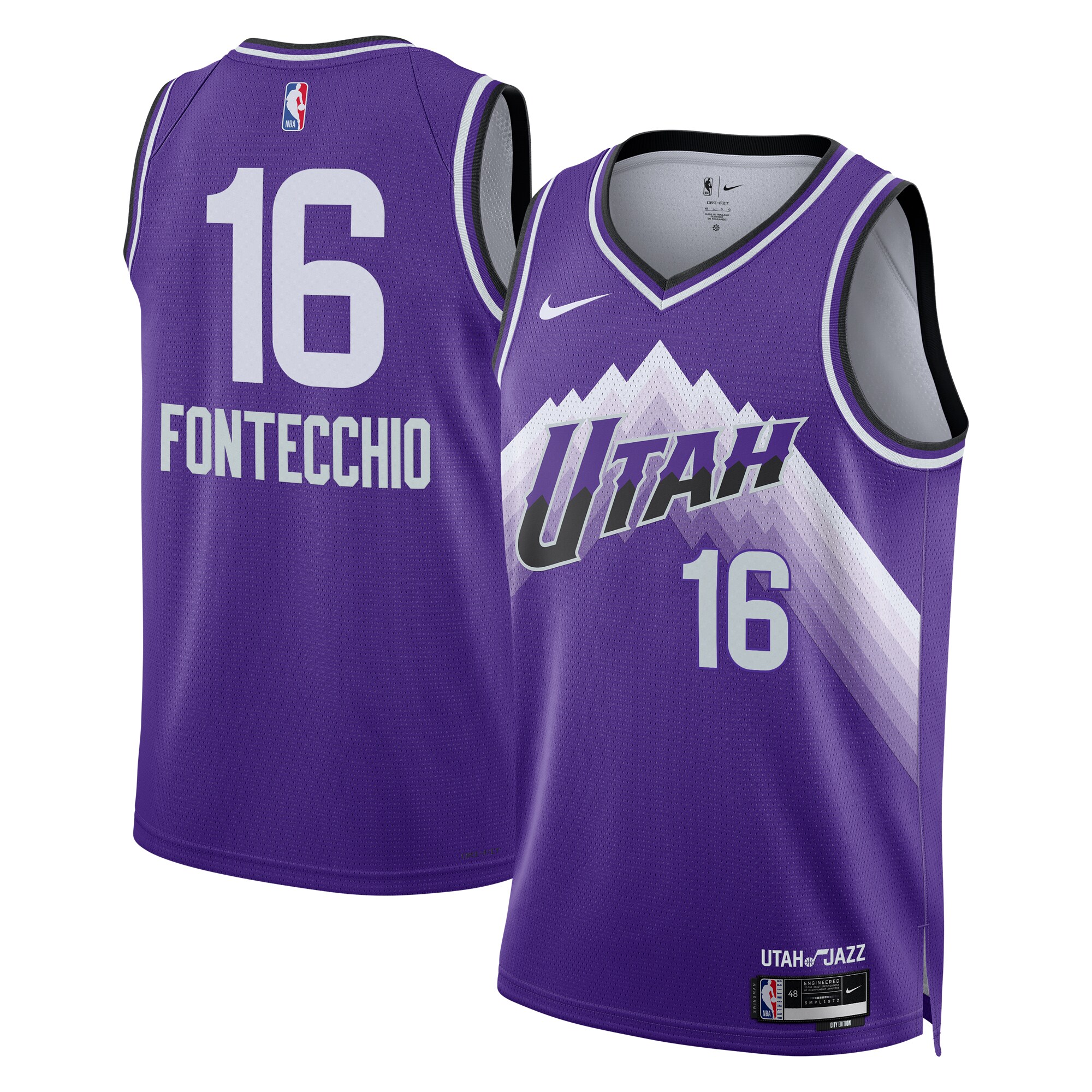 Utah Jazz City Edition Swingman Jersey 23 – Purple -Simone Fontecchio – Unisex