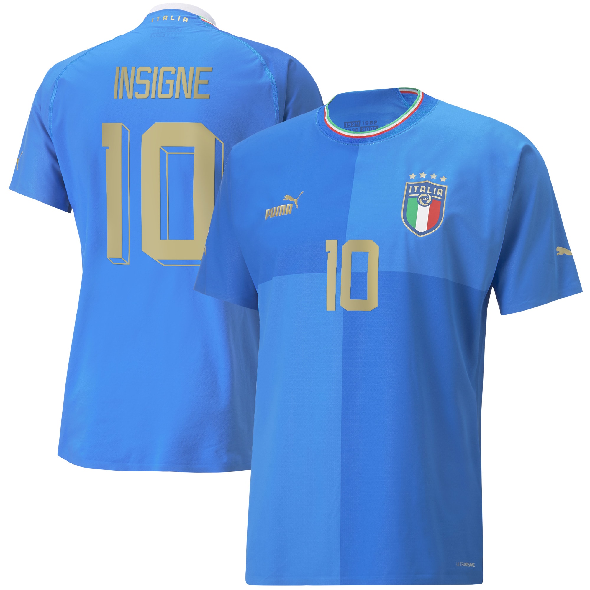 Lorenzo Insigne Italy National Team 2022/23 Home Authentic Player Jersey – Blue