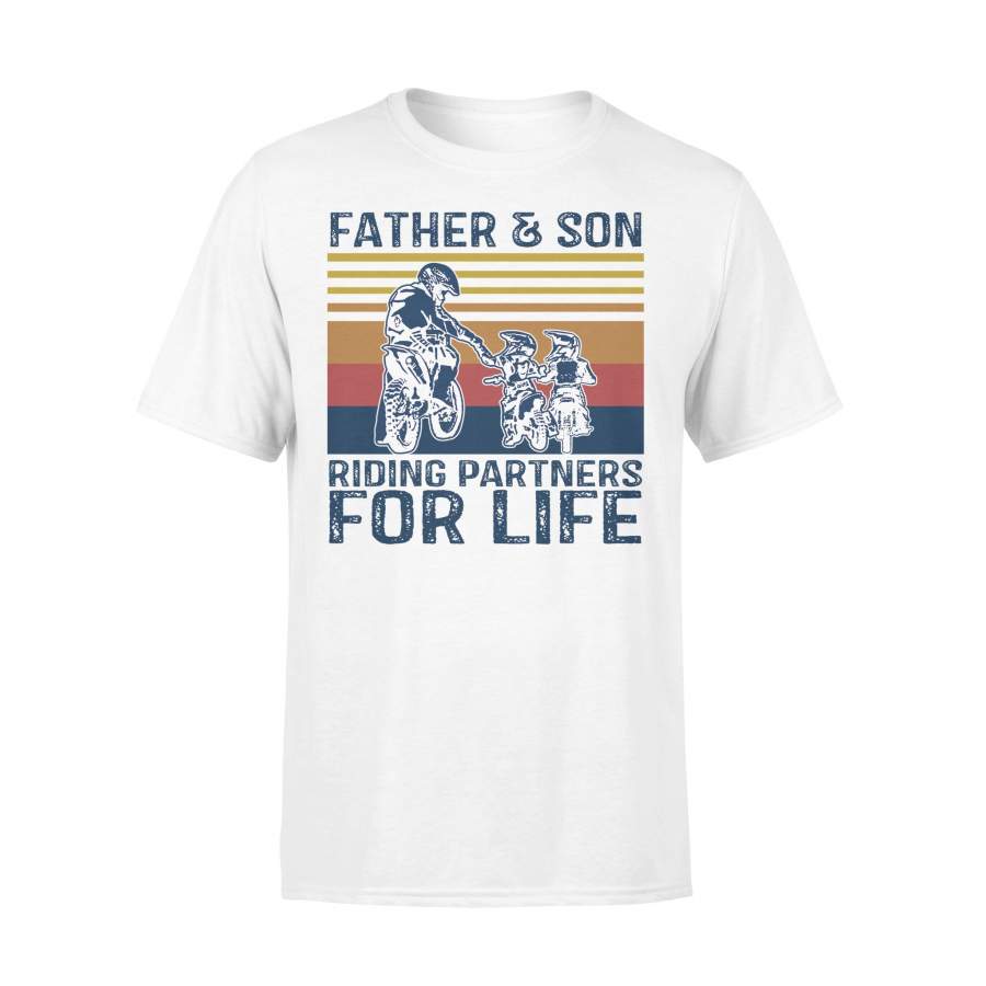 Father And Son Riding Partners For Life Vintage T-shirt