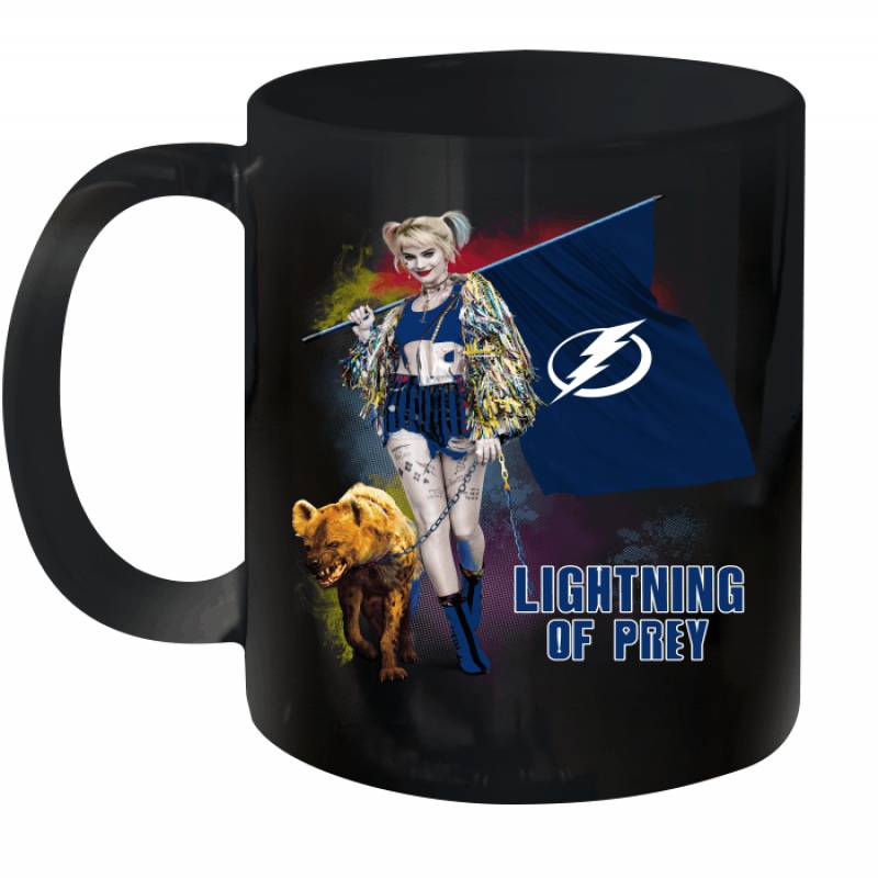 Harley Quinn flag Tampa Bay Lightning Of Prey Ceramic Mug 11oz