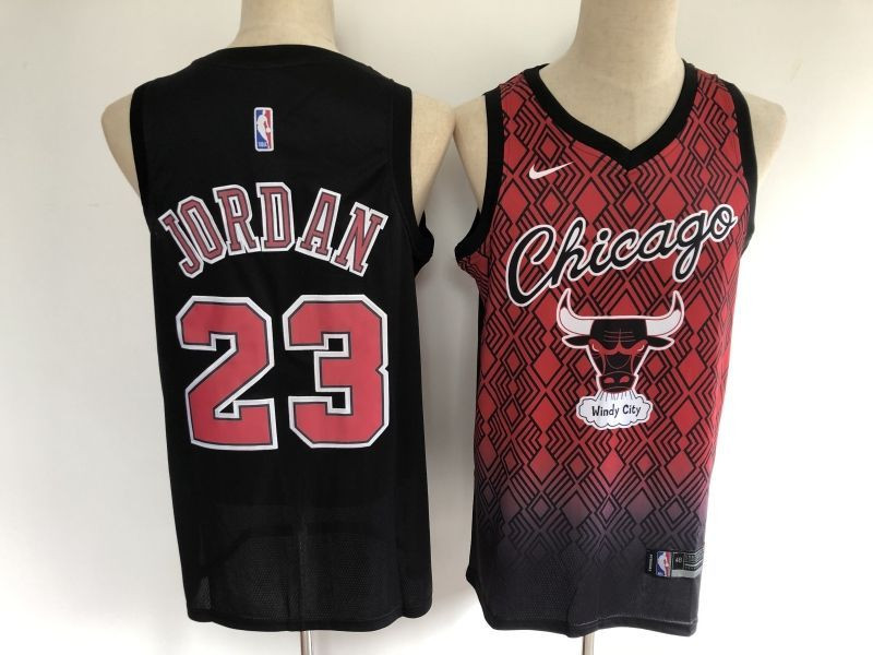 Chicago Bulls Michael Jordan #23 NBA Tribute New Arrival Red Black Jersey