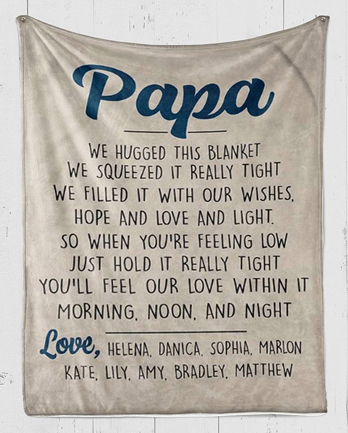 Fleece Blanket -Papa Fleece Blanket-to My Dad- Fleece Blanket 3D Soft Cozy Lightweight Durable Plush Throw Blanket for Bedroom Living, Gift for Father