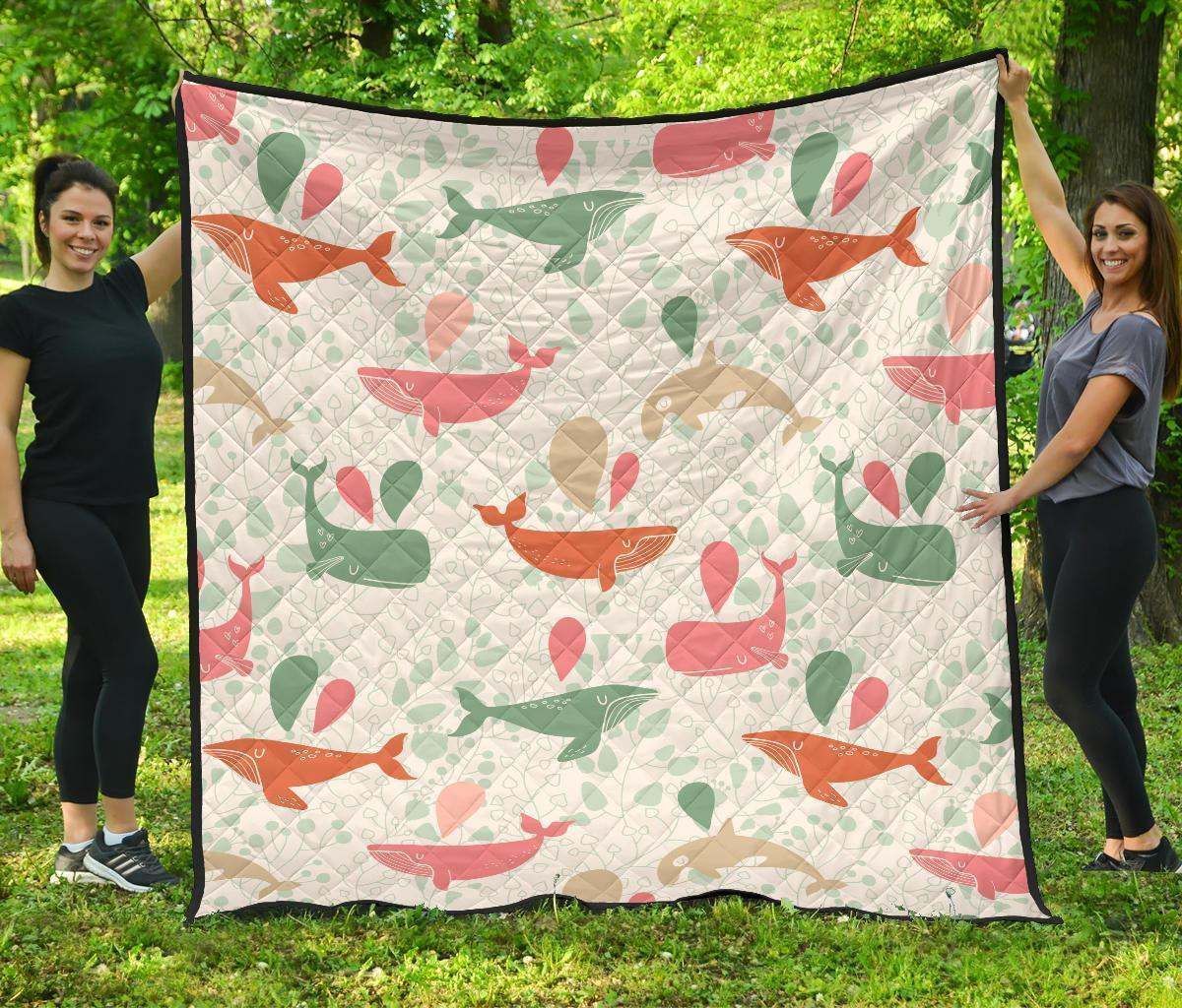 Cute Whale Pattern Dhcdhc Dt1910 Quilt Blanket