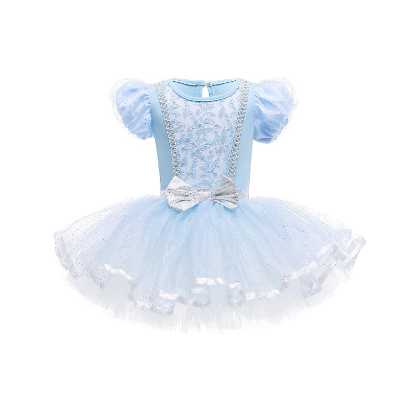 Summer Children’s Ballet Sophia Snow White Princess Tutu Practice Clothes New Girls Skirt Dress Dance Performance Short Sleeve alx