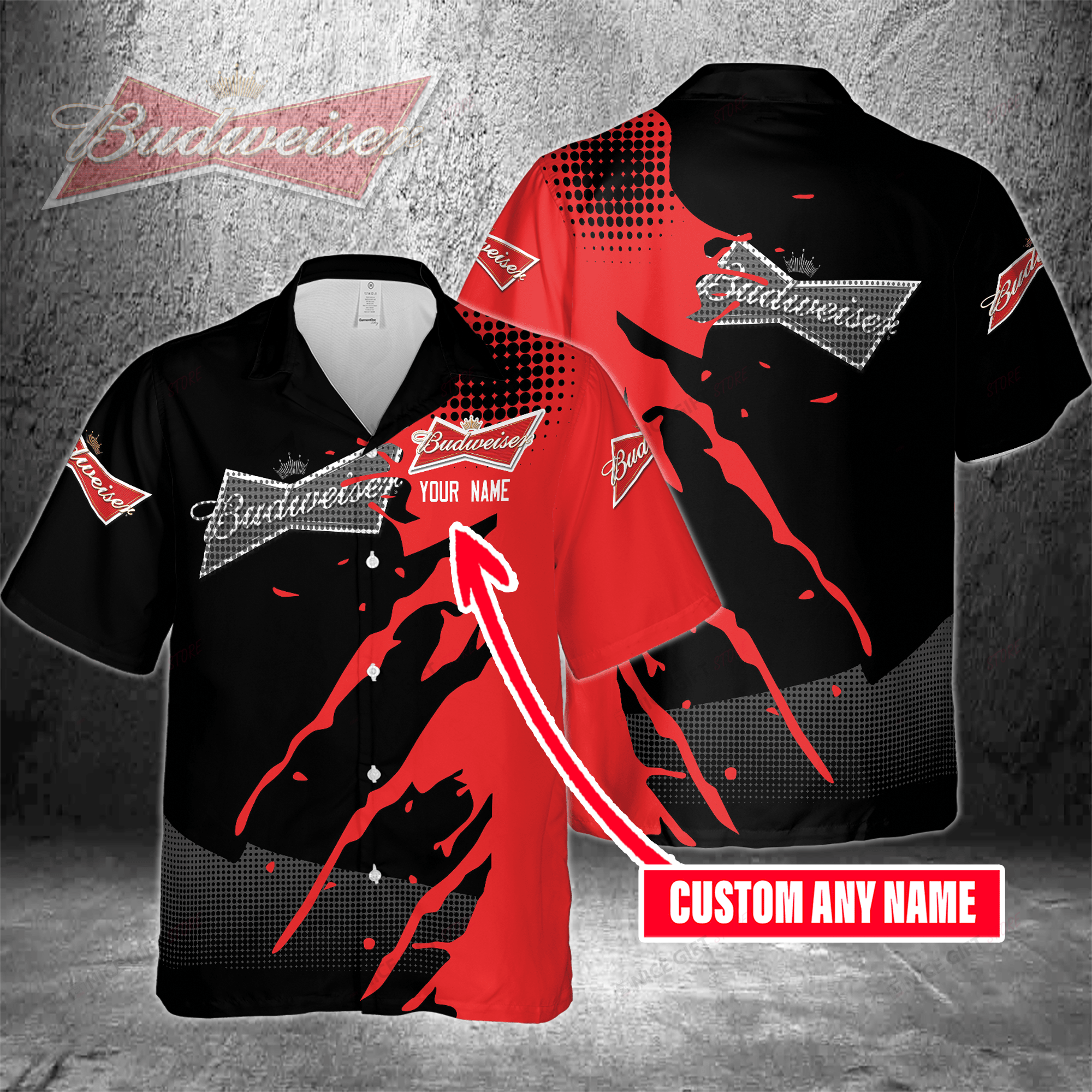 Budweiser Custom Name Hawaiian Shirt 3Hs-K0H1