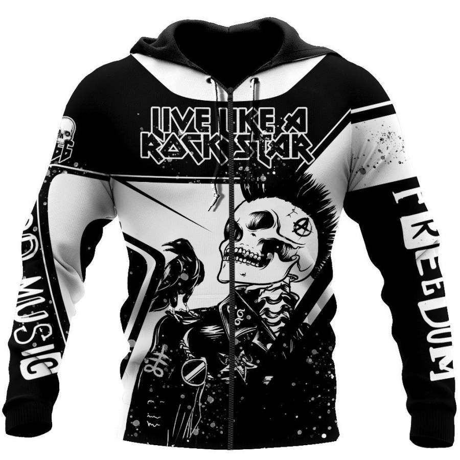 Skull Rock Hoodie For Men And Women MH22122001NDHH