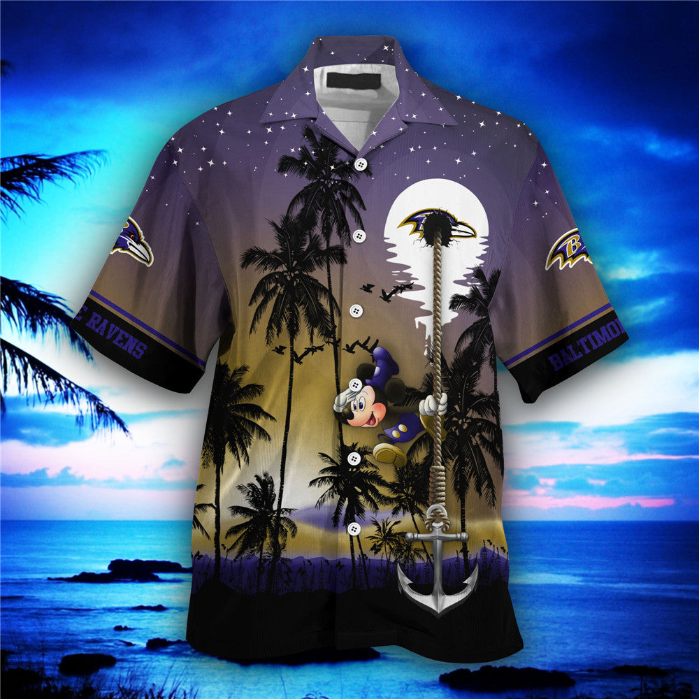 Baltimore Ravens Hawaiian Shirt Hawaii Night Sky