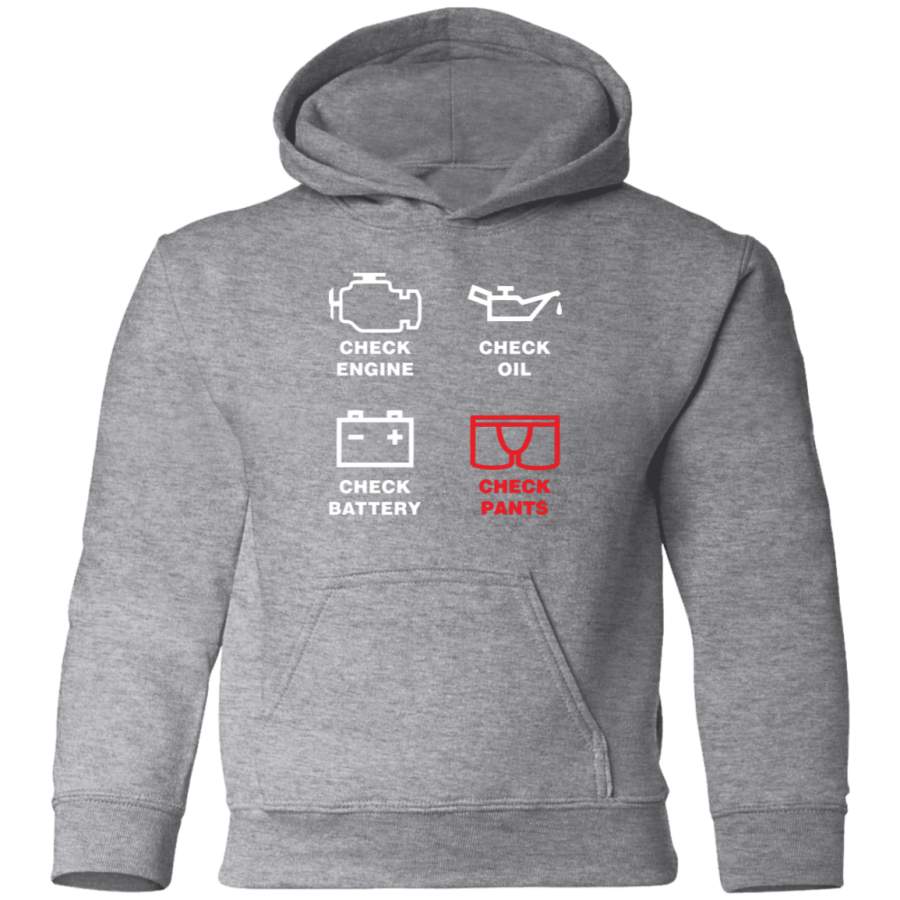 AGR Check Engine, Check Oil, Check Battery, Check Pants Toddler Pullover Hoodie