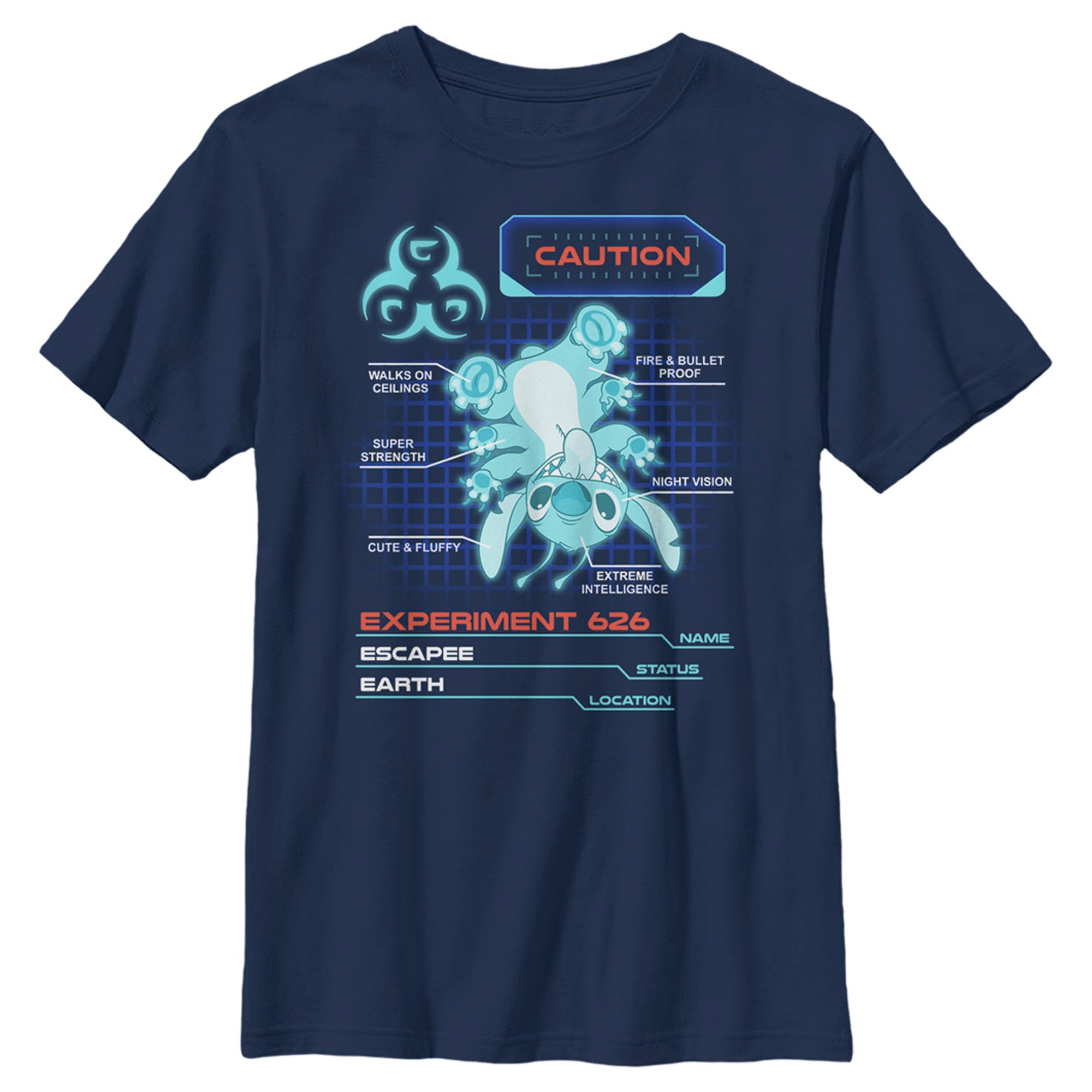 Boy’S Lilo & Stitch Experiment 626 Schematics T-Shirt