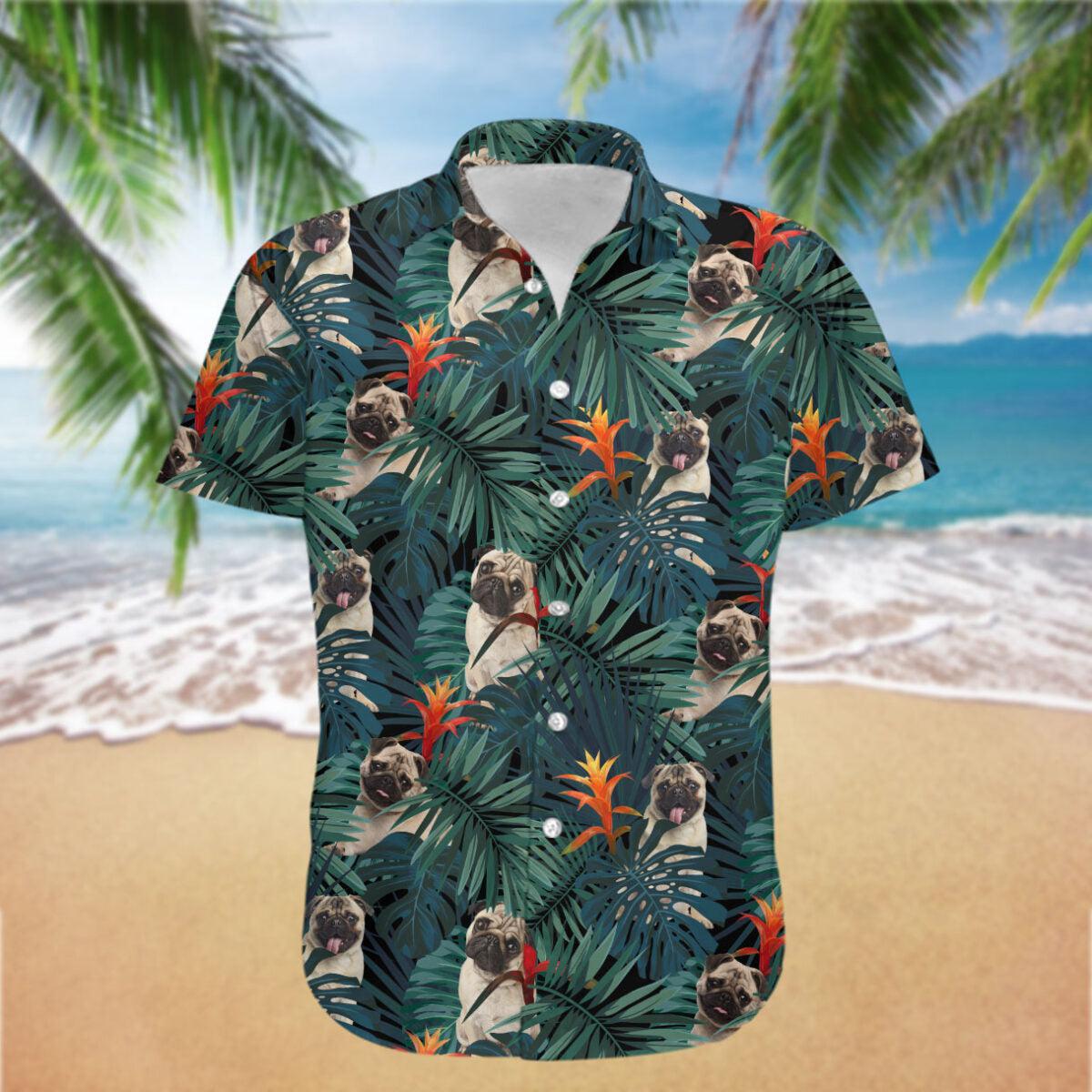 Love Pug Tropical Hawaii Shirt For Men Women Ha75996