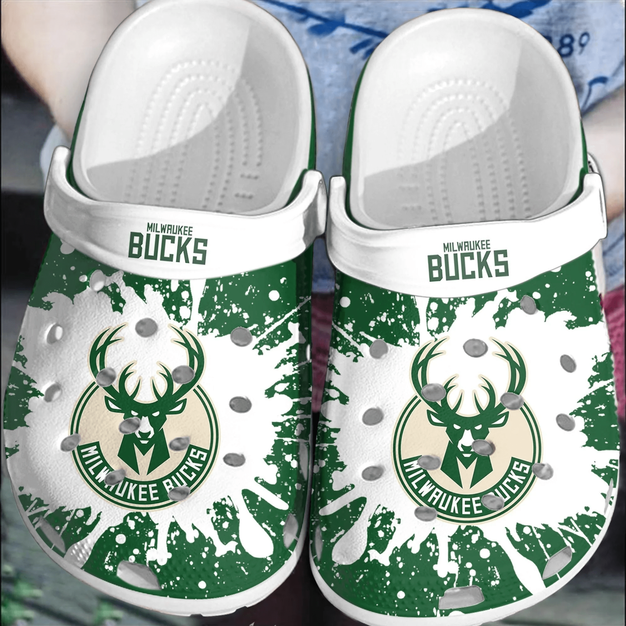 Milwaukee Bucks Basketball Club Crocss Crocband Clogs Comfortable Shoes For Men Women