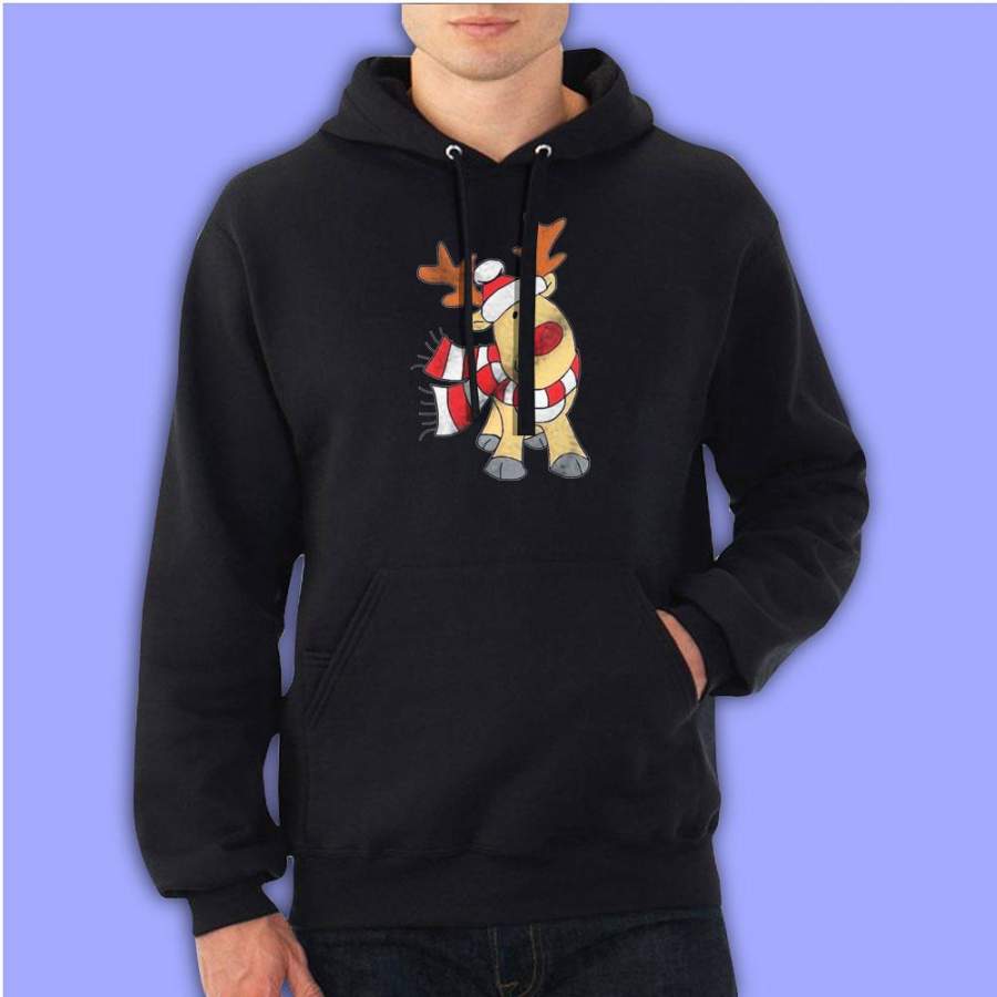 Adorable Christmas Reindeer Men’S Hoodie