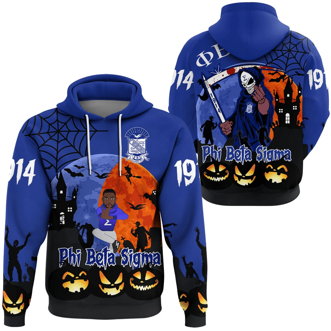 Wonderprint Hoodie Phi Beta Sigma Halloween Hoodie Lt10