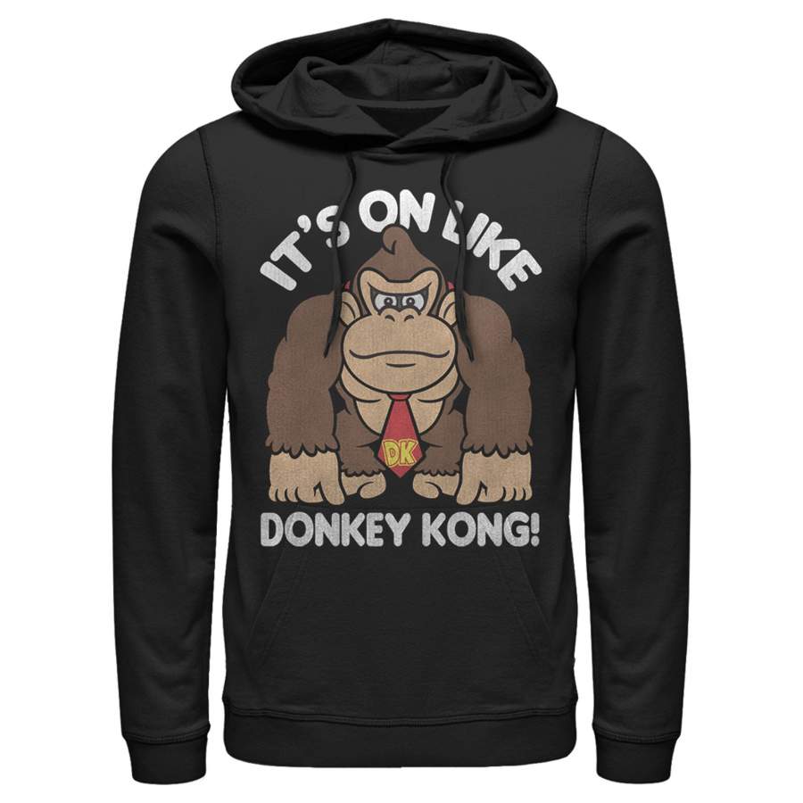 Nintendo Men’s Donkey Kong Fist Pump  Lightweight Hoodie Black