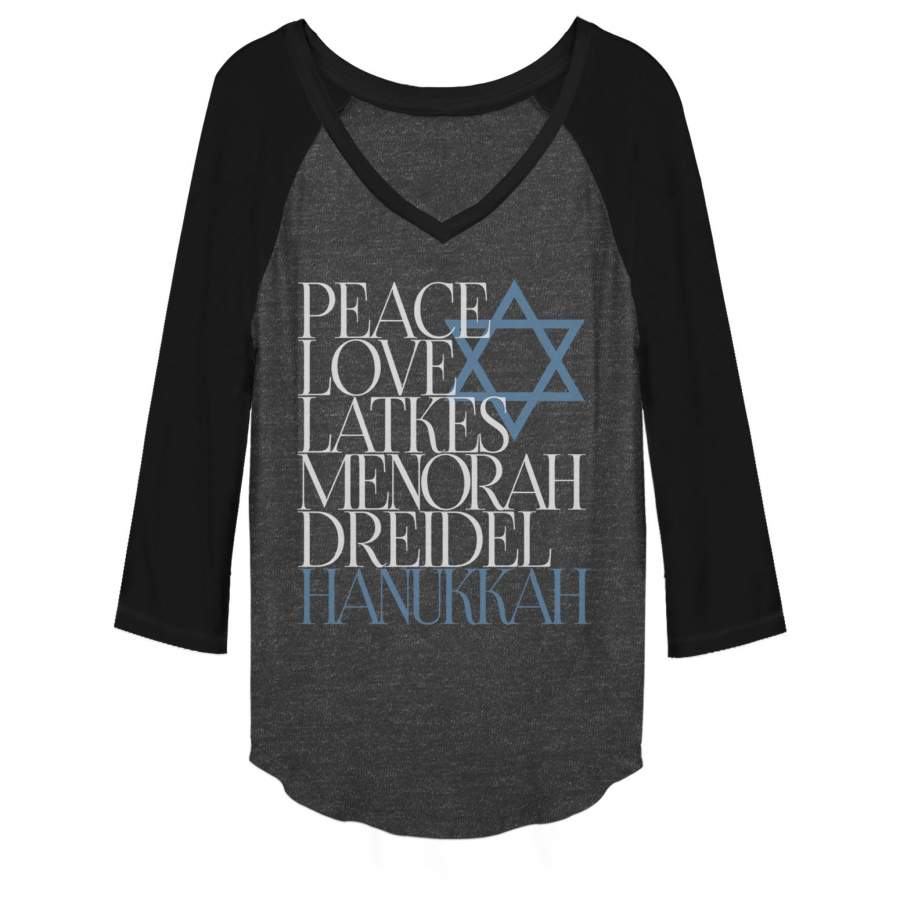 CHIN UP Junior’s Hanukkah Wish List Baseball Tee