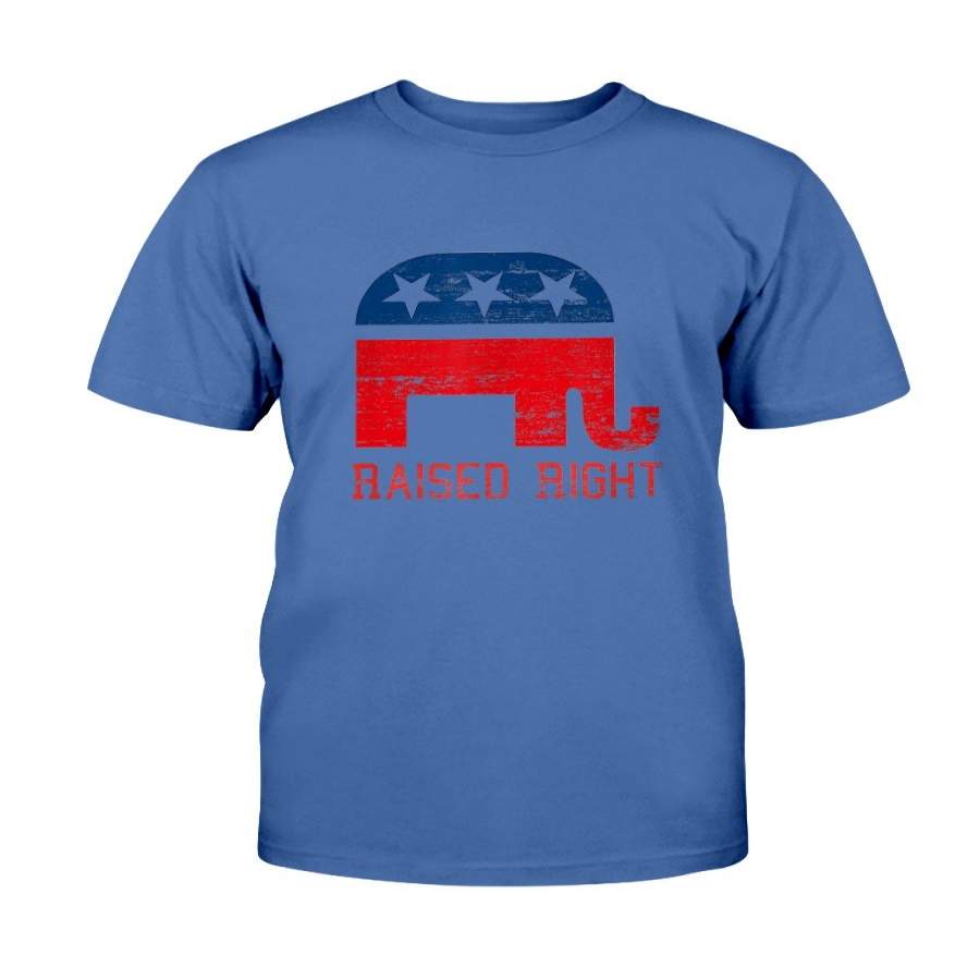 Republican Elephant Raised Right logo Shirts Men Women Gift T-Shirt