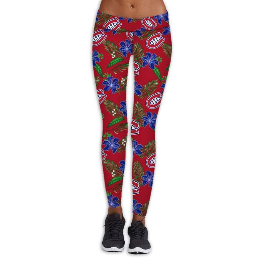 Montreal Canadiens Flower Print Leggings