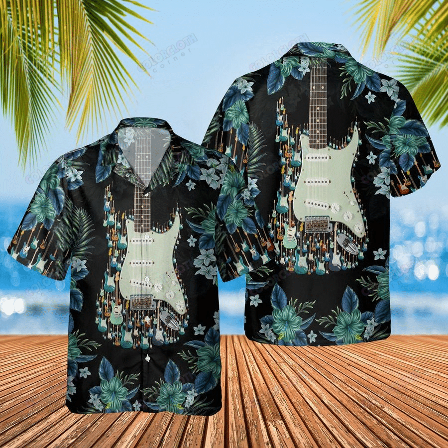 Electric Guitar Tropical Unique Hawaii Shirt Ha66044