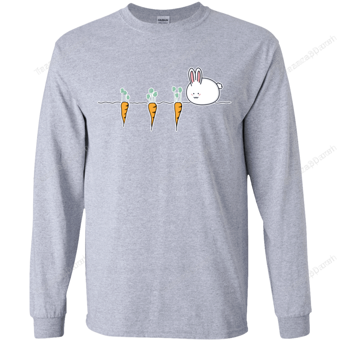 Kawaii Rabbit And Carrots Youth Long Sleeve T-Shirt