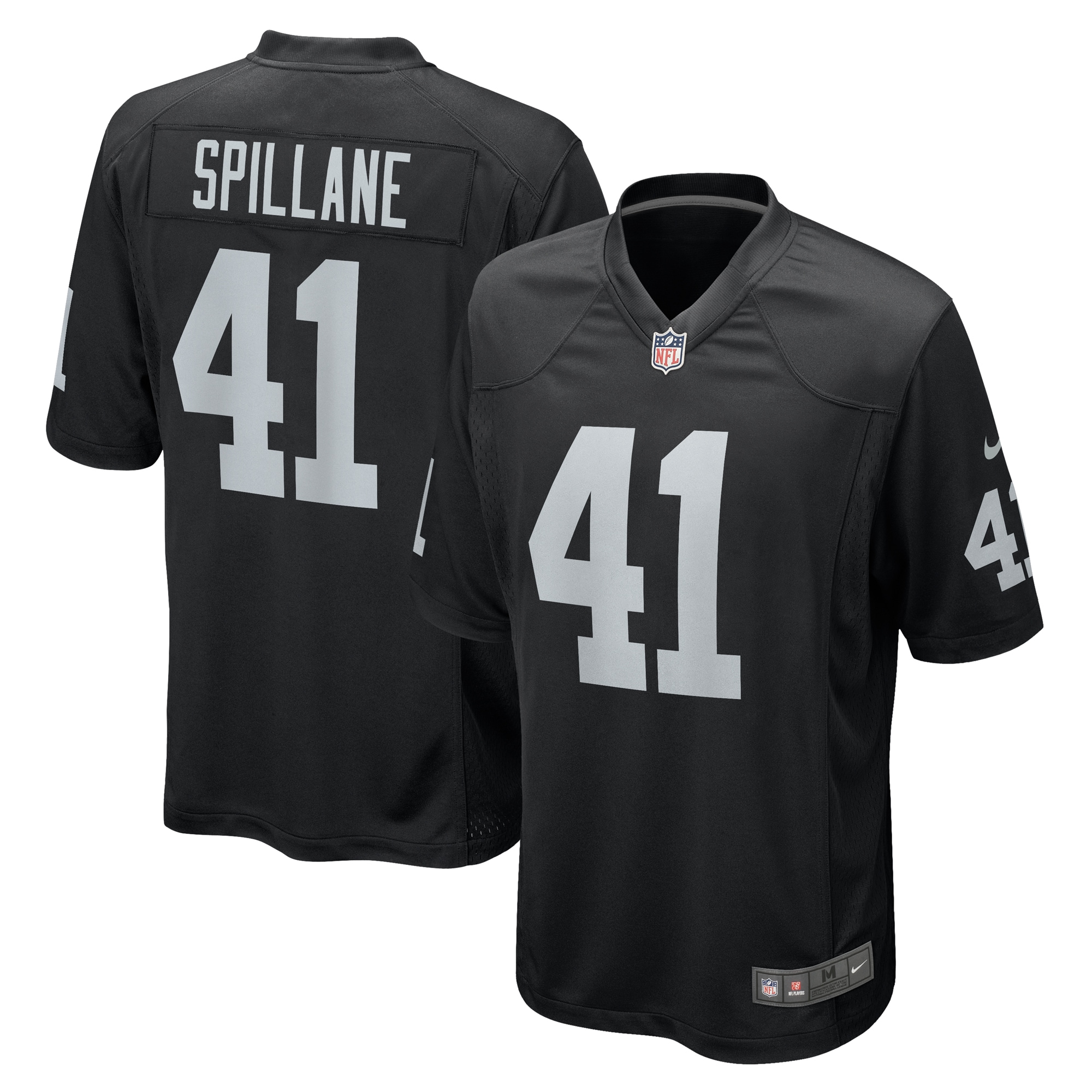 Robert Spillane Las Vegas Raiders Game Player Jersey – Black