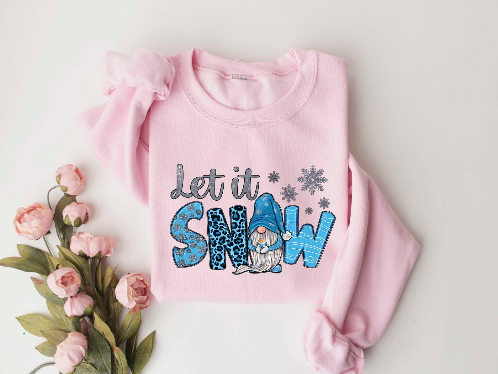 Let It Snow Sweatshirt 2D Crewneck Sweatshirt All Over Print Sweatshirt For Women Sweatshirt For Men Sws5035