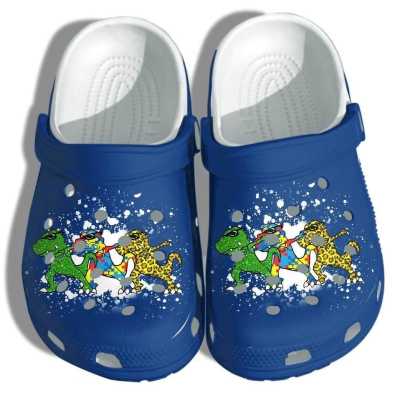 T-Rex Dinosaurs Autism Kids Shoes – Autism Awareness Puzzle Cute Shoes Gifts For Boys Son