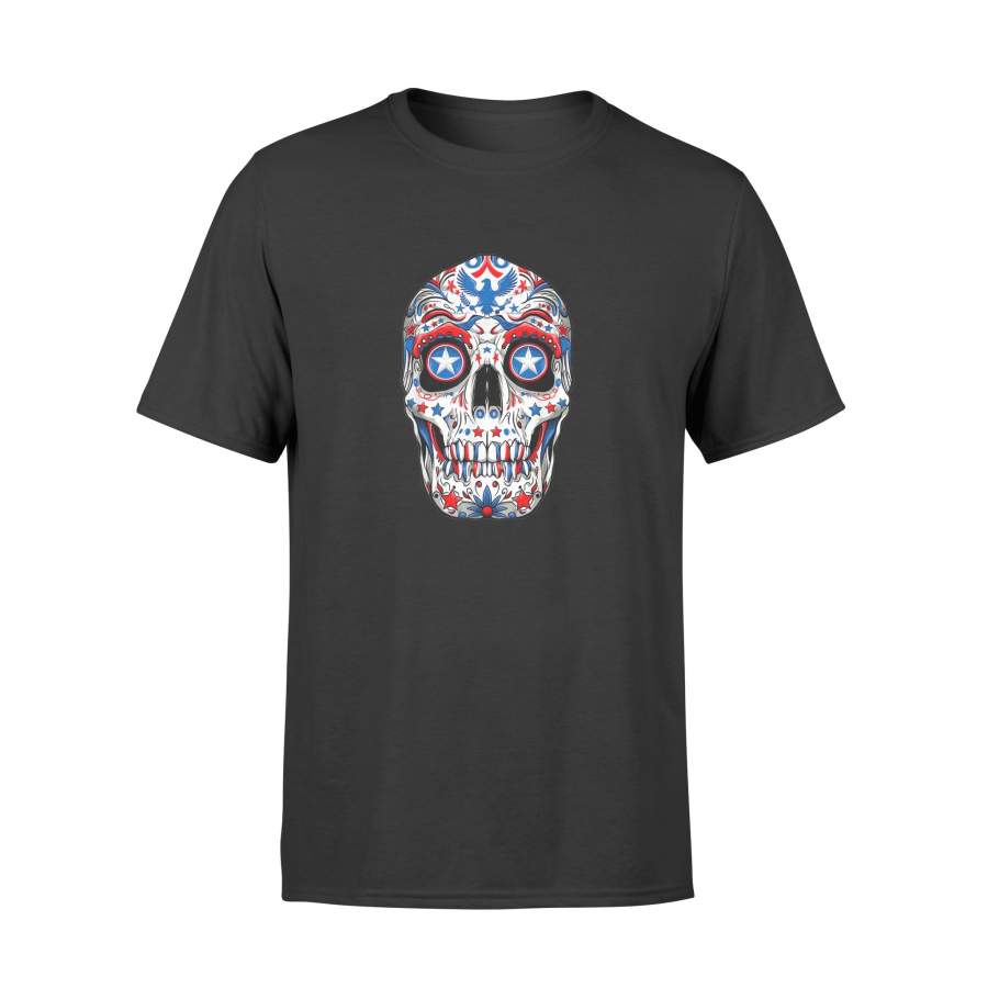 Sugar Skull 4th of July T shirt Women Men Boys Fourth USA – Standard T-shirt