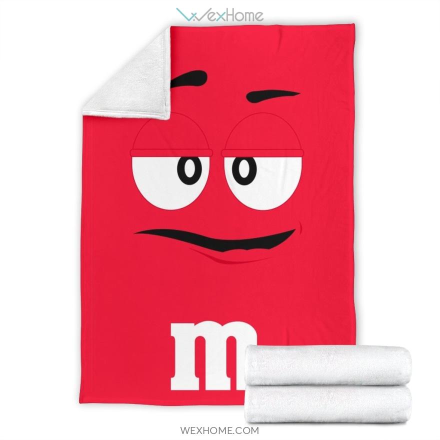 M&M Red Chocolate Premium Blanket