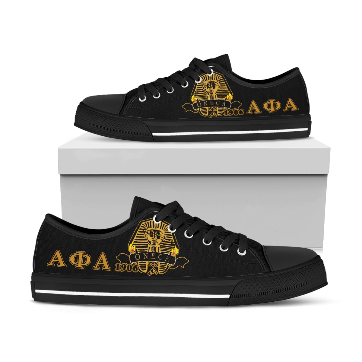 Wonder Print Footwear – Alpha Phi Alpha Simple Low Top Shoe Lt10