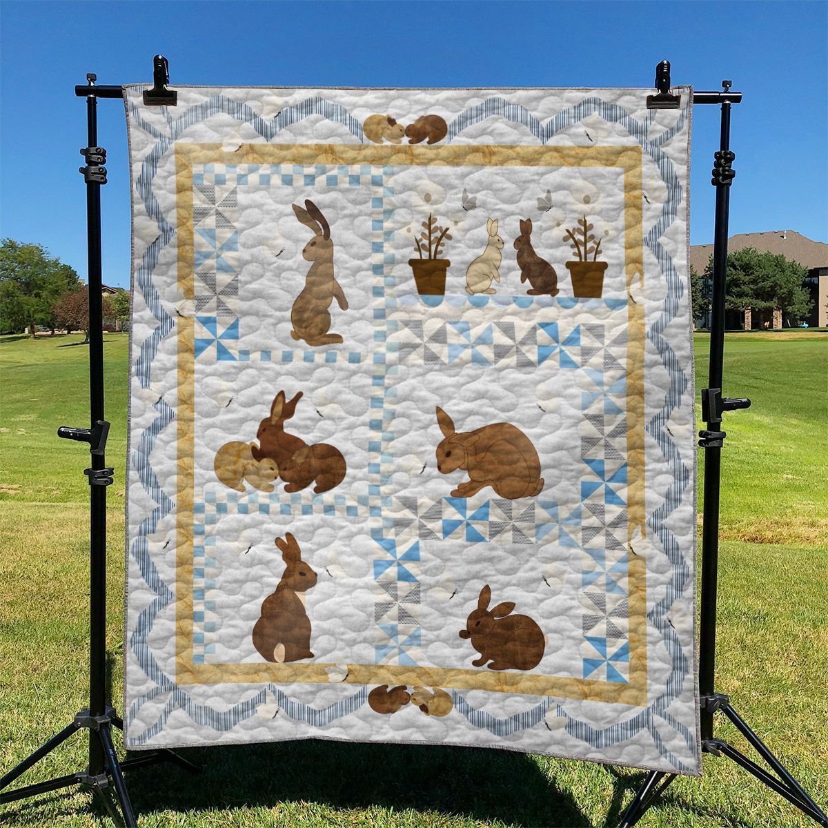 Rabbit Quilt Cuuxq