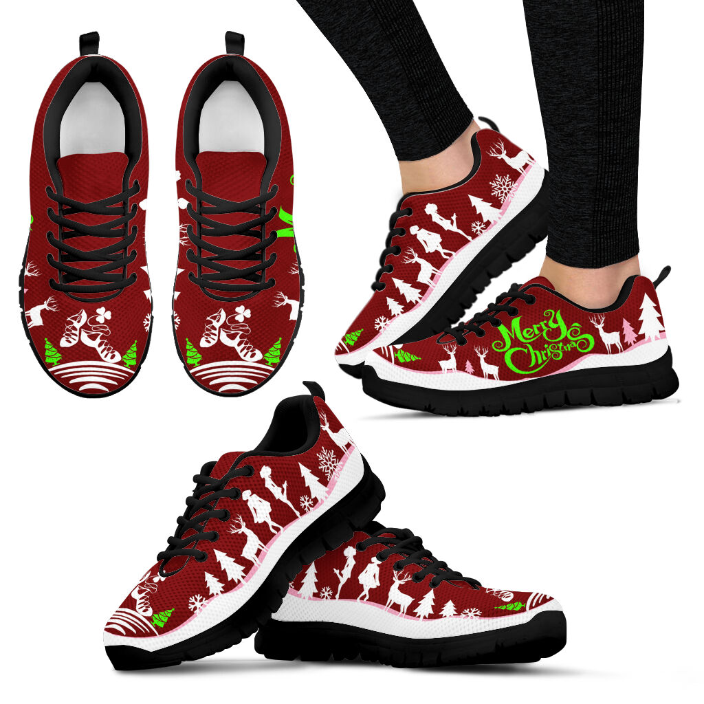 Christmas Irish Dance Sneaker Christmas Gift Comfortable Walking Running Lightweight Casual Shoes