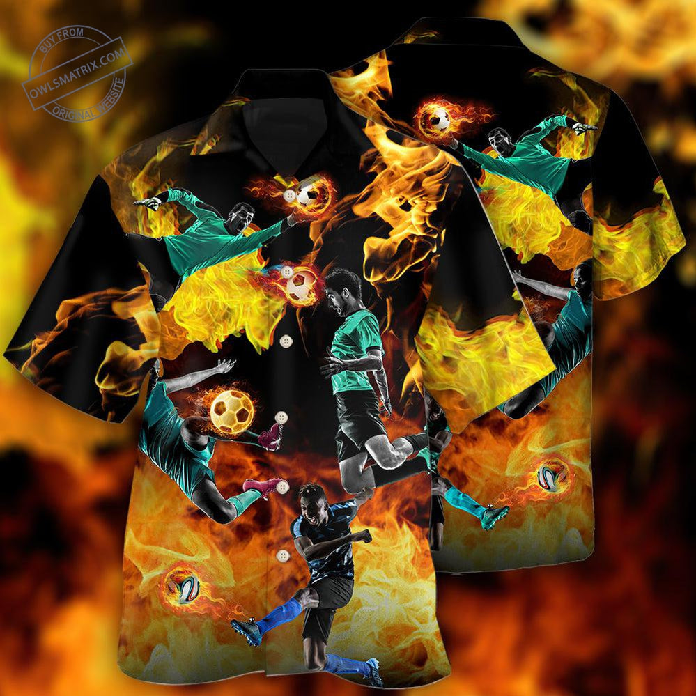 Soccer Fire Style Hawaii Shirt Ha86964