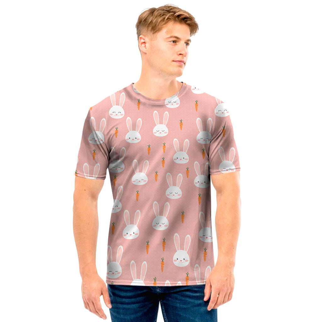 Rabbit And Carrot Pattern Print Men’S T-Shirt