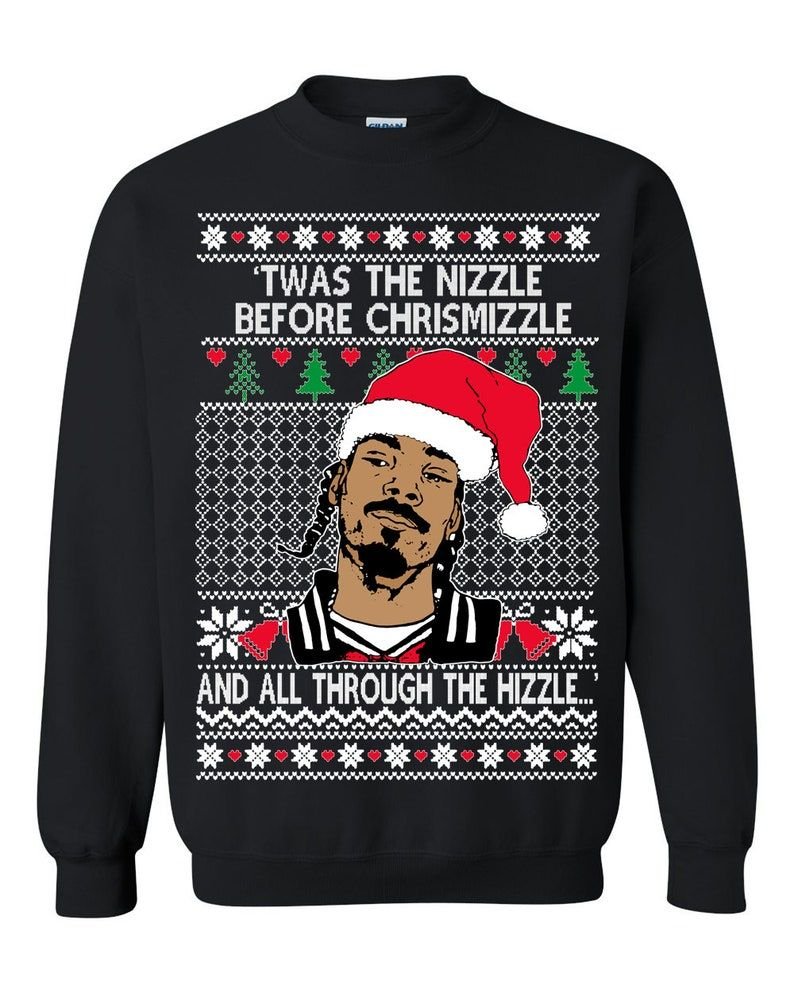 Ugly Christmas Sweater Snoop Dogg ‘Twas The Nizzle Before Chrismizzle