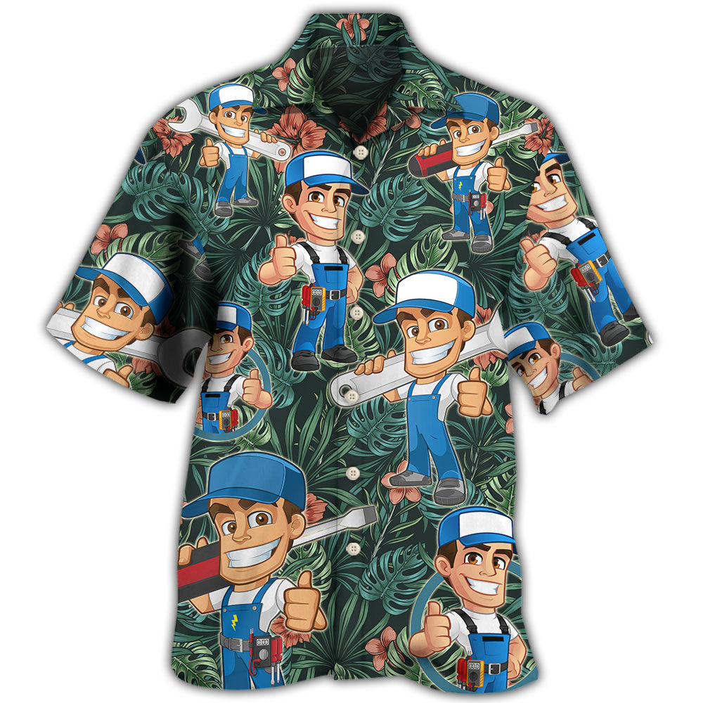 Electrician Tropical Pattern Vibe Hawaii Shirt Ha61358